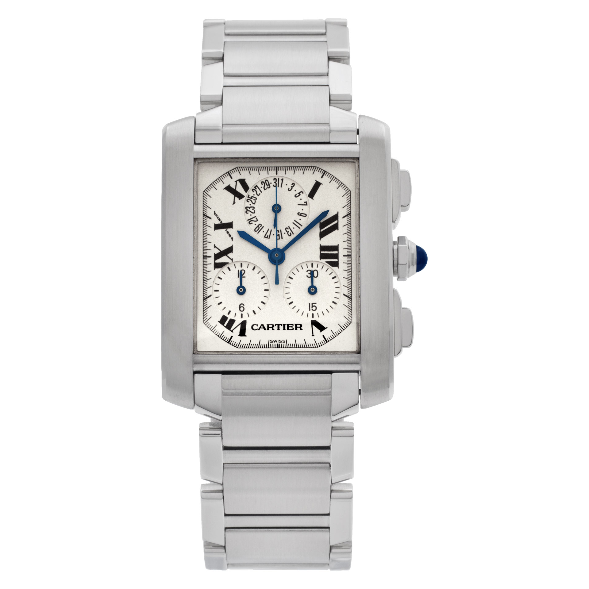 Used Cartier Tank Francaise 2303 Stainless Steel Off White dial