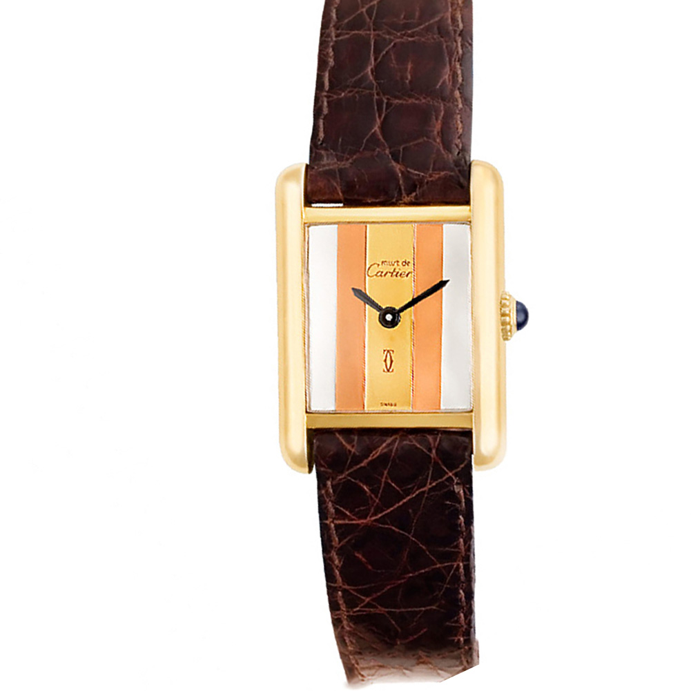 Pre-owned Cartier Tank Vermeil vermeil 26mm Manual watch |