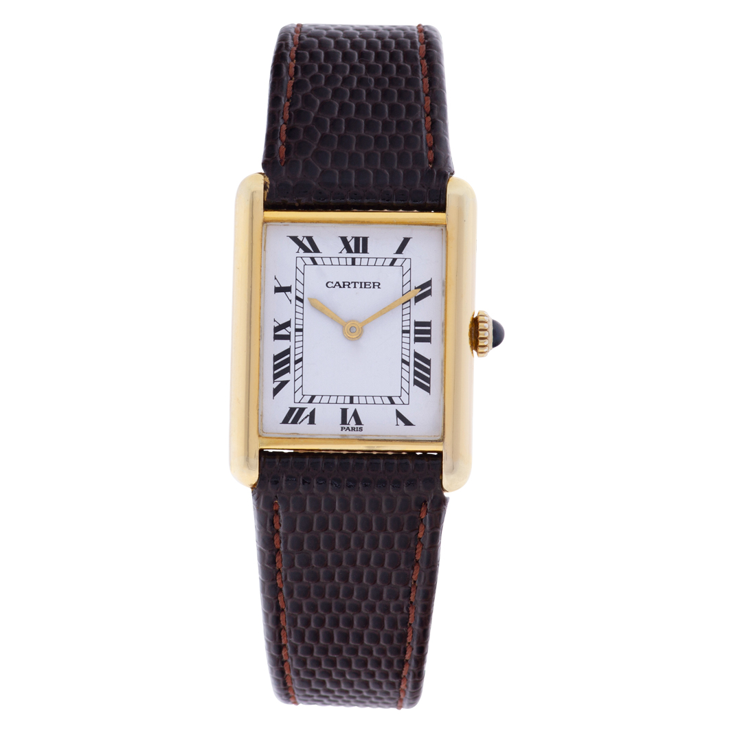 Pre-owned Cartier Tank Vermeil 23mm Manual watch | Gray & Sons