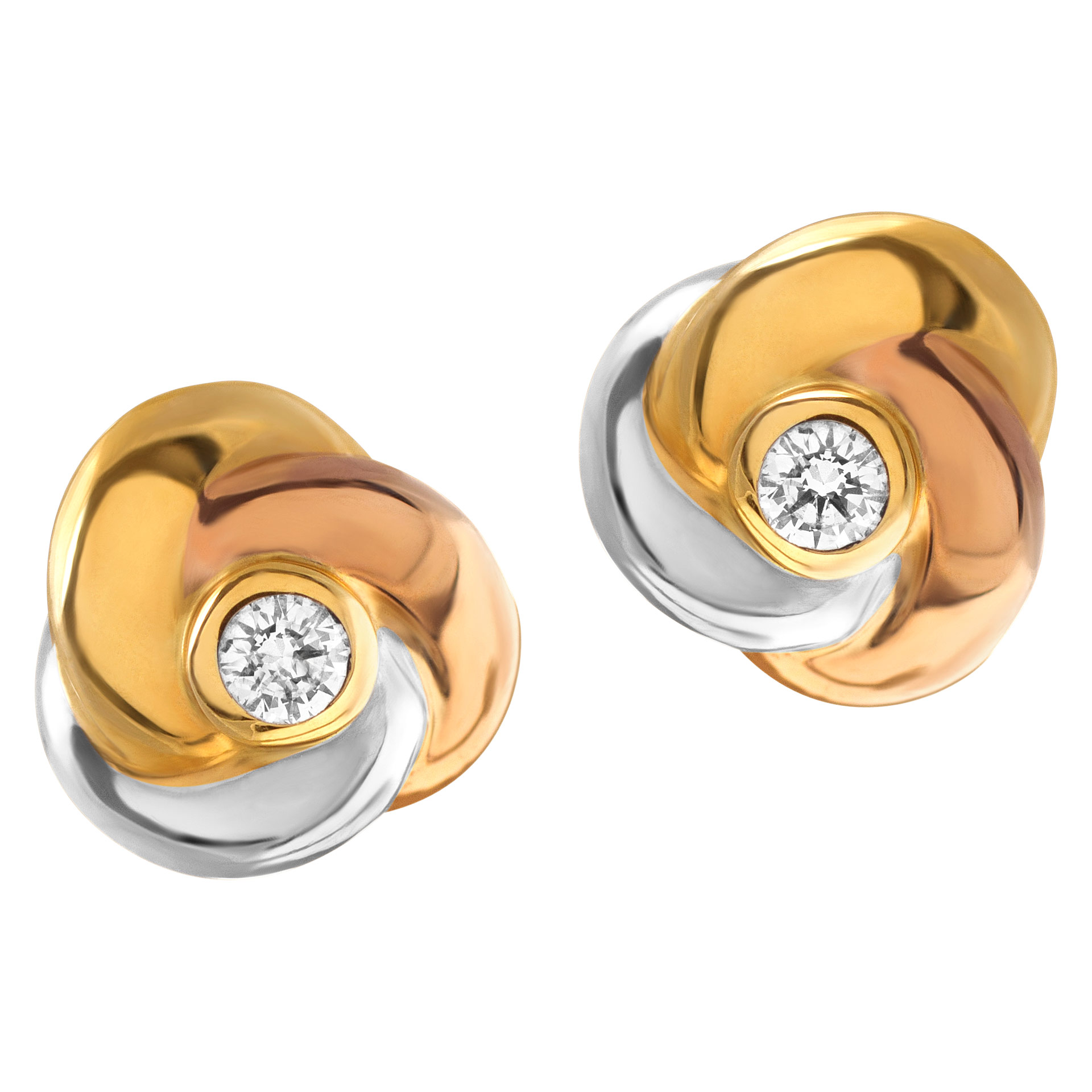 【Cartier】Trinity Earrings White GoldPink Yellow カルティエ CARTIER 18K Pink Yellow White Gold Small Trinity Earrings
