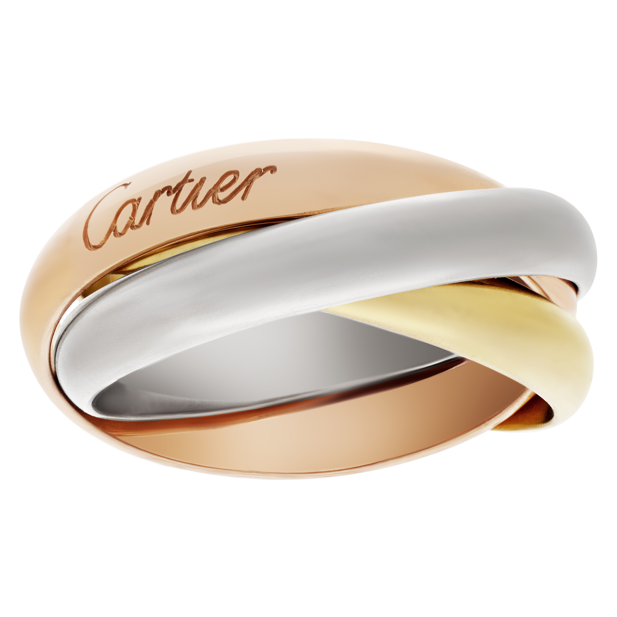Cartier Trinity ring in 18k yellow, white and rose gold N515396