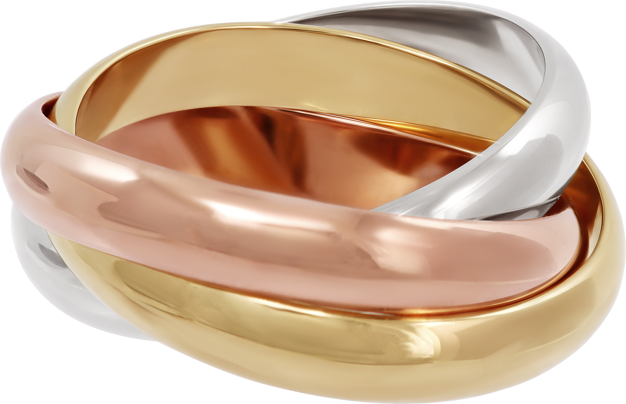 Cartier Trinity ring in 18k yellow, white and rose gold N518379