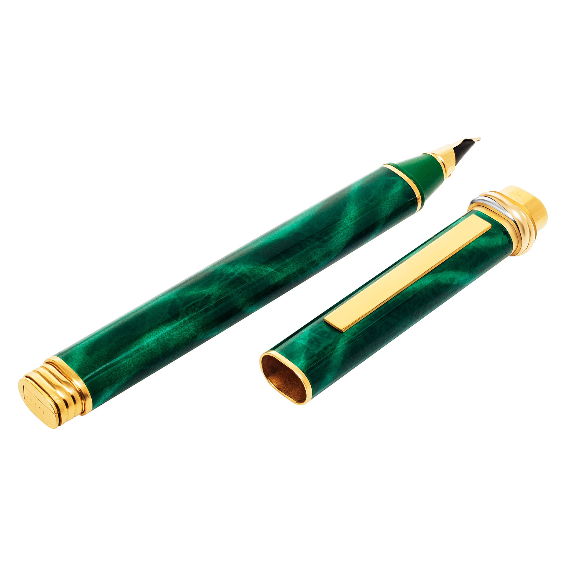 Cartier Vendome green malachite lacquer fountain pen | Gray & Sons