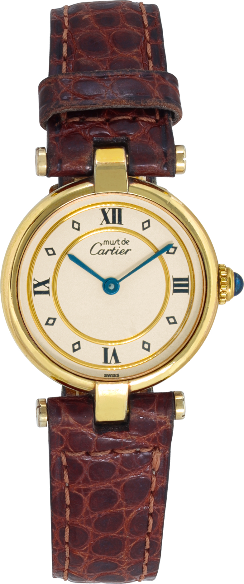Pre-owned Cartier VLC 590004 Vermeil Off White dial 24mm | Gray & Sons