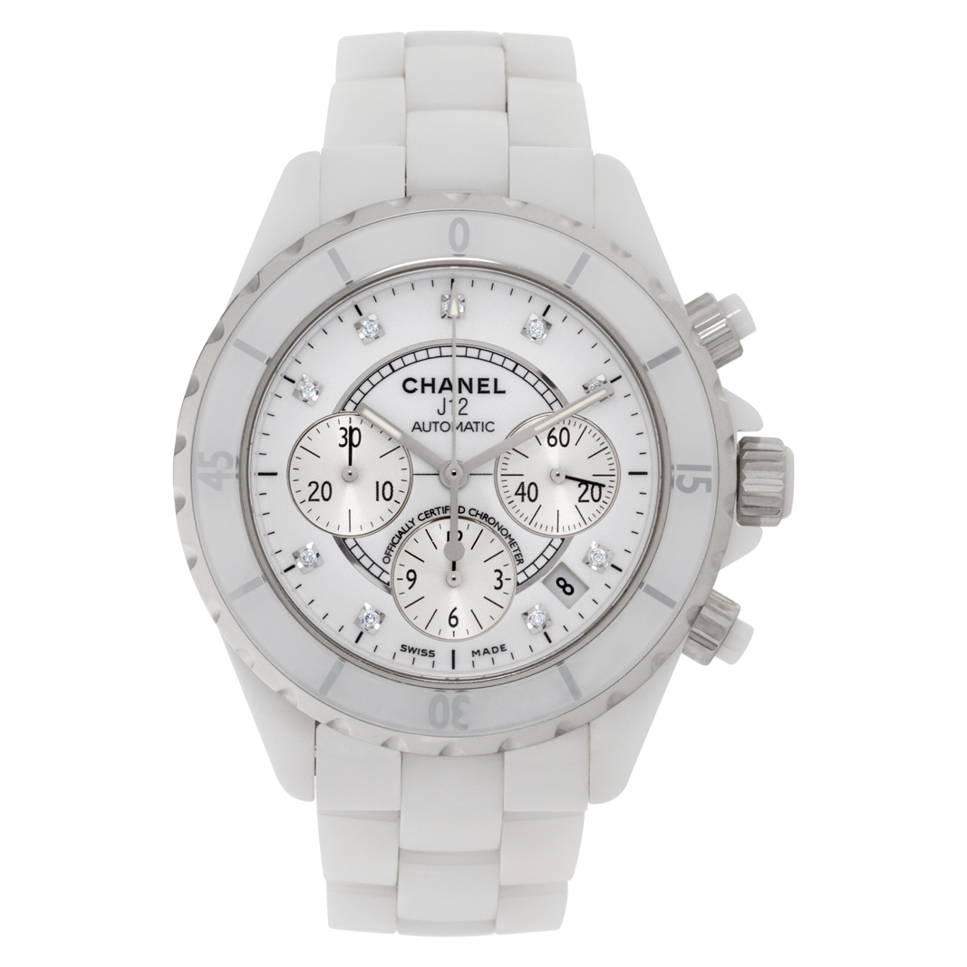 【スエっち】CHANEL J12　H2009 J12 Chronograph Watch, 41 mm - White ceramic | CHANEL