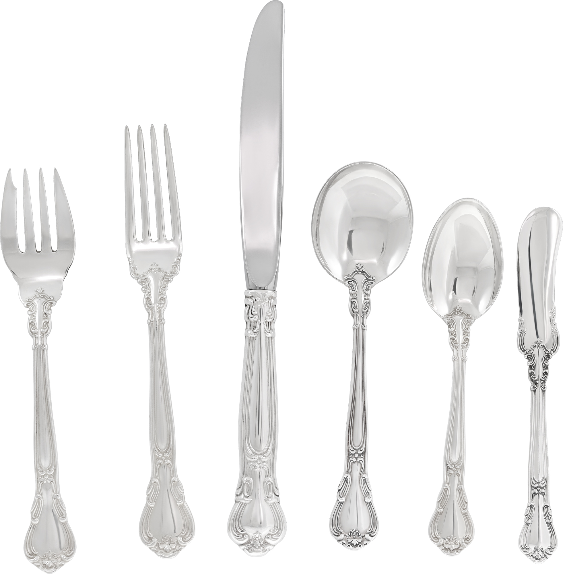 CHANTILLY sterling flatware set patented in 1895 by Gorham