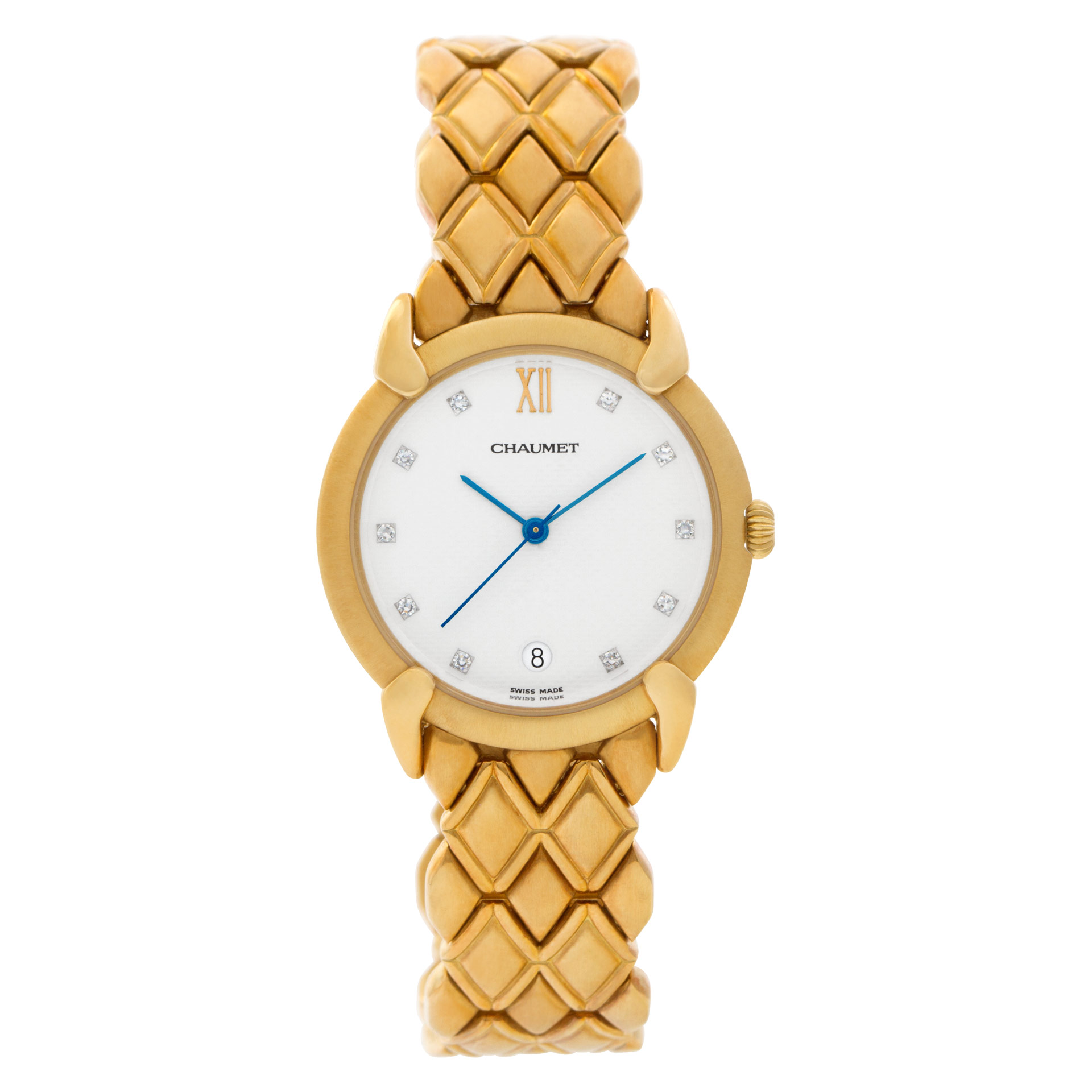 Pre-owned Chaumet Classic 18k Gold White diamond dial 32mm