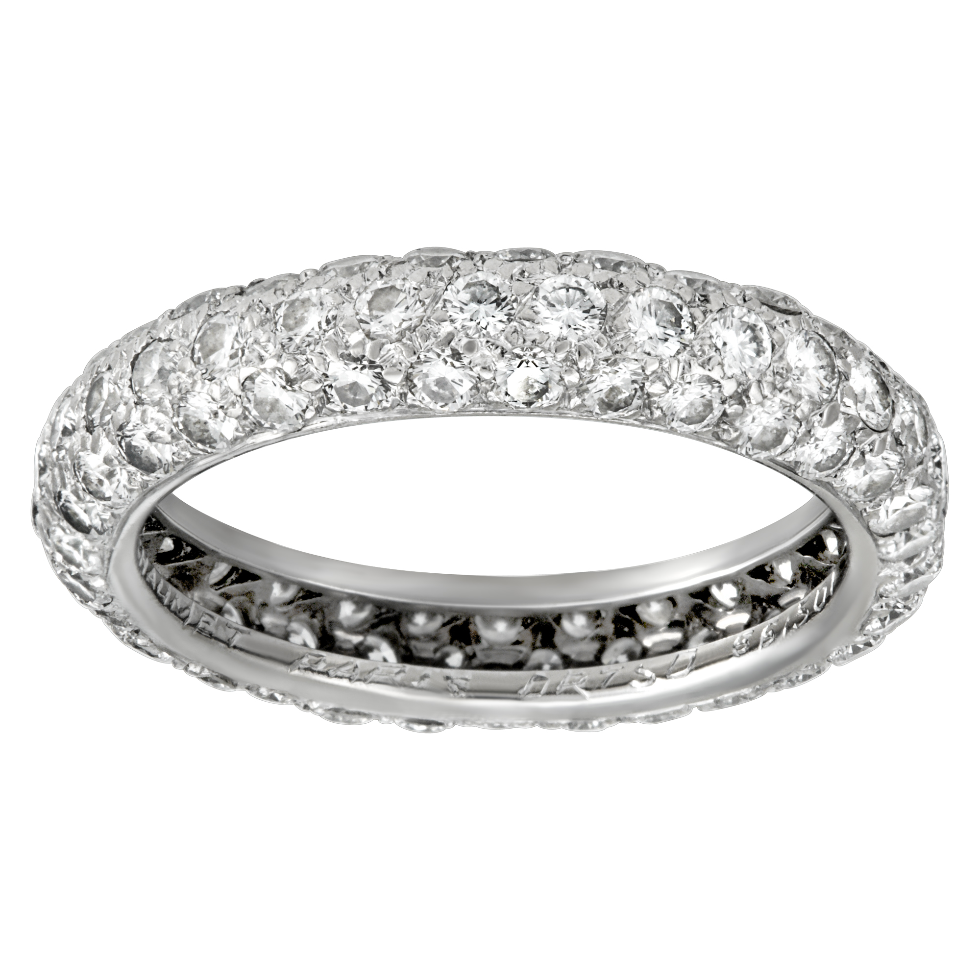 CHAUMETラー Chaumet eternity diamond band in 18k white gold | Gray & Sons Jewelers