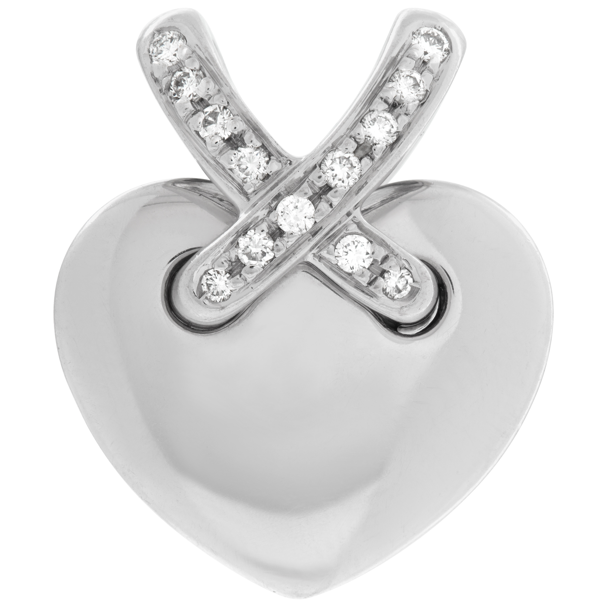 Chaumet Pendant Diamond Liens Heart In 18k White Gold | | Gray & Sons