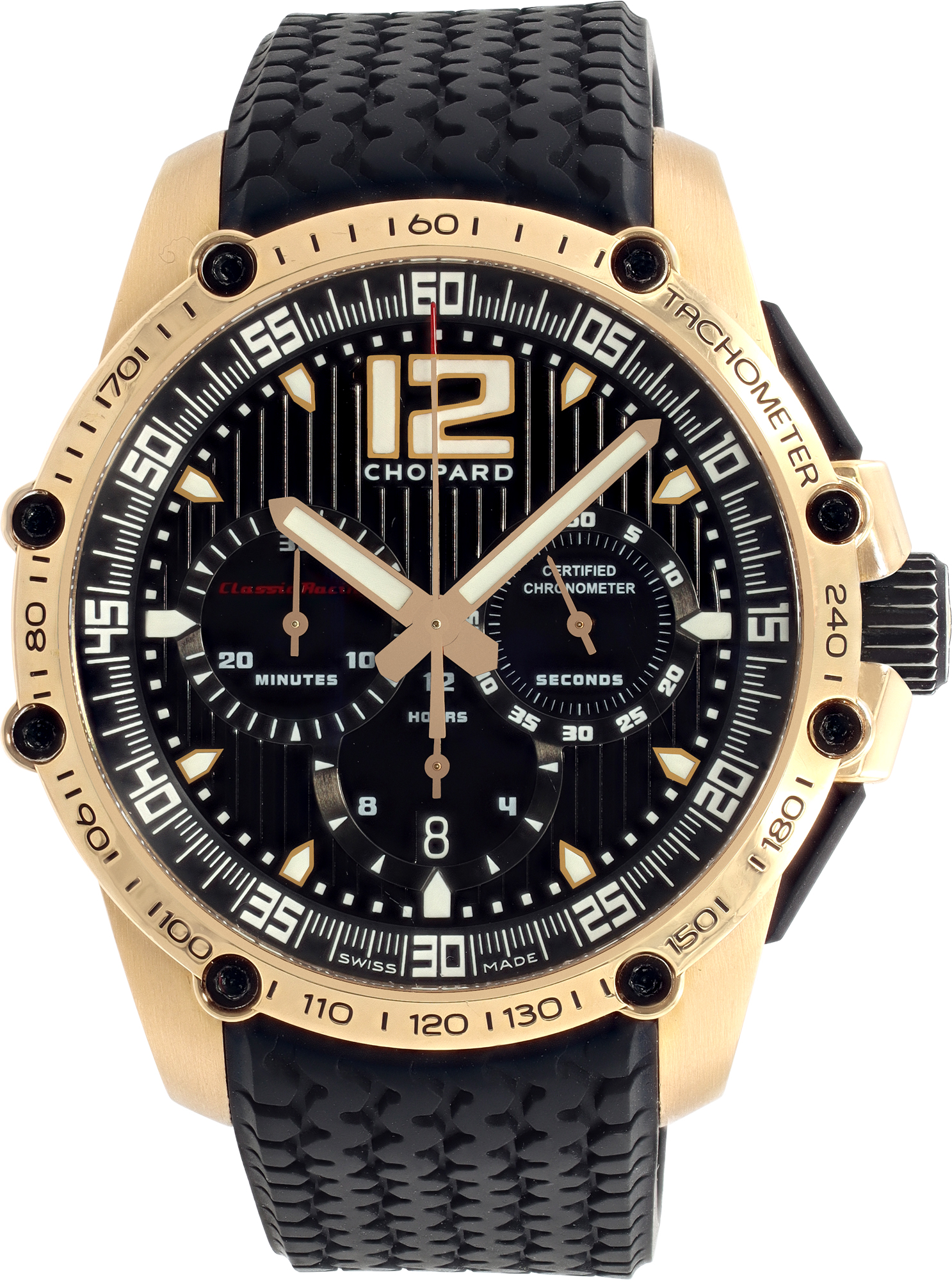 Pre-owned Chopard Classic 1276 18k Rose Gold Black dial | Gray & Sons