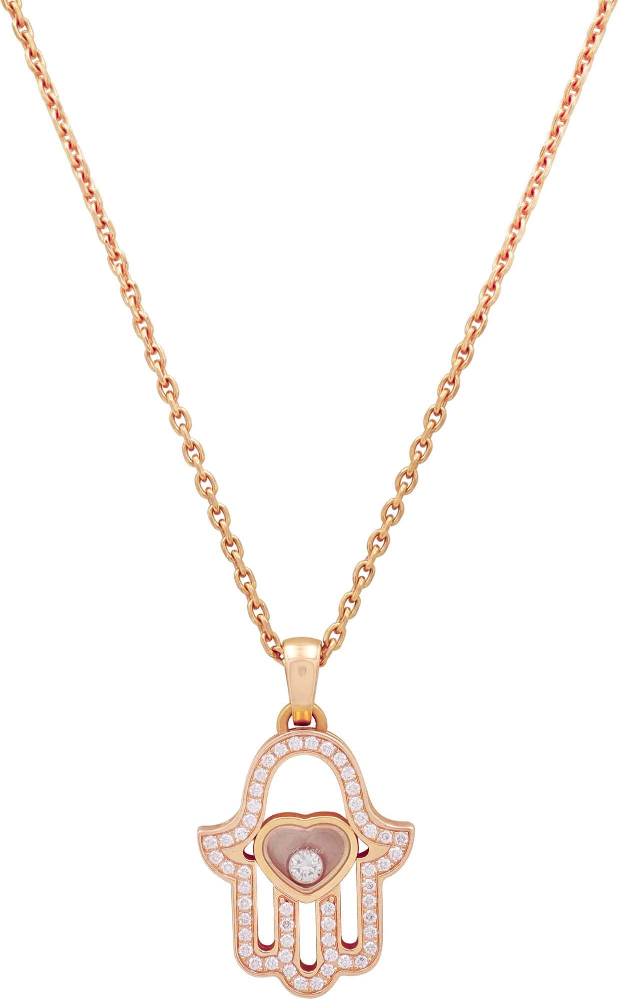 Chopard Hamsa Hand Happy Diamonds Hand Motif Pendant with chain Chopard Hamsa Hand Happy Diamonds Hand Motif Pendant with chain