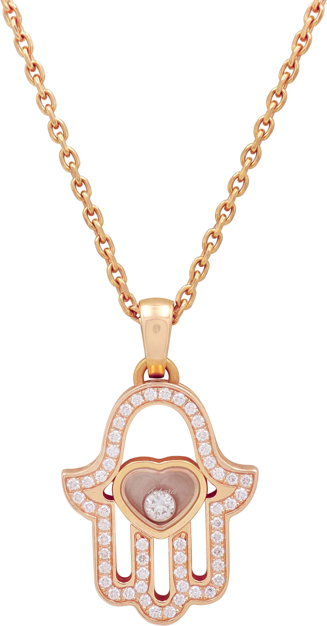 Chopard Hamsa Hand Happy Diamonds Hand Motif Pendant with chain S522155