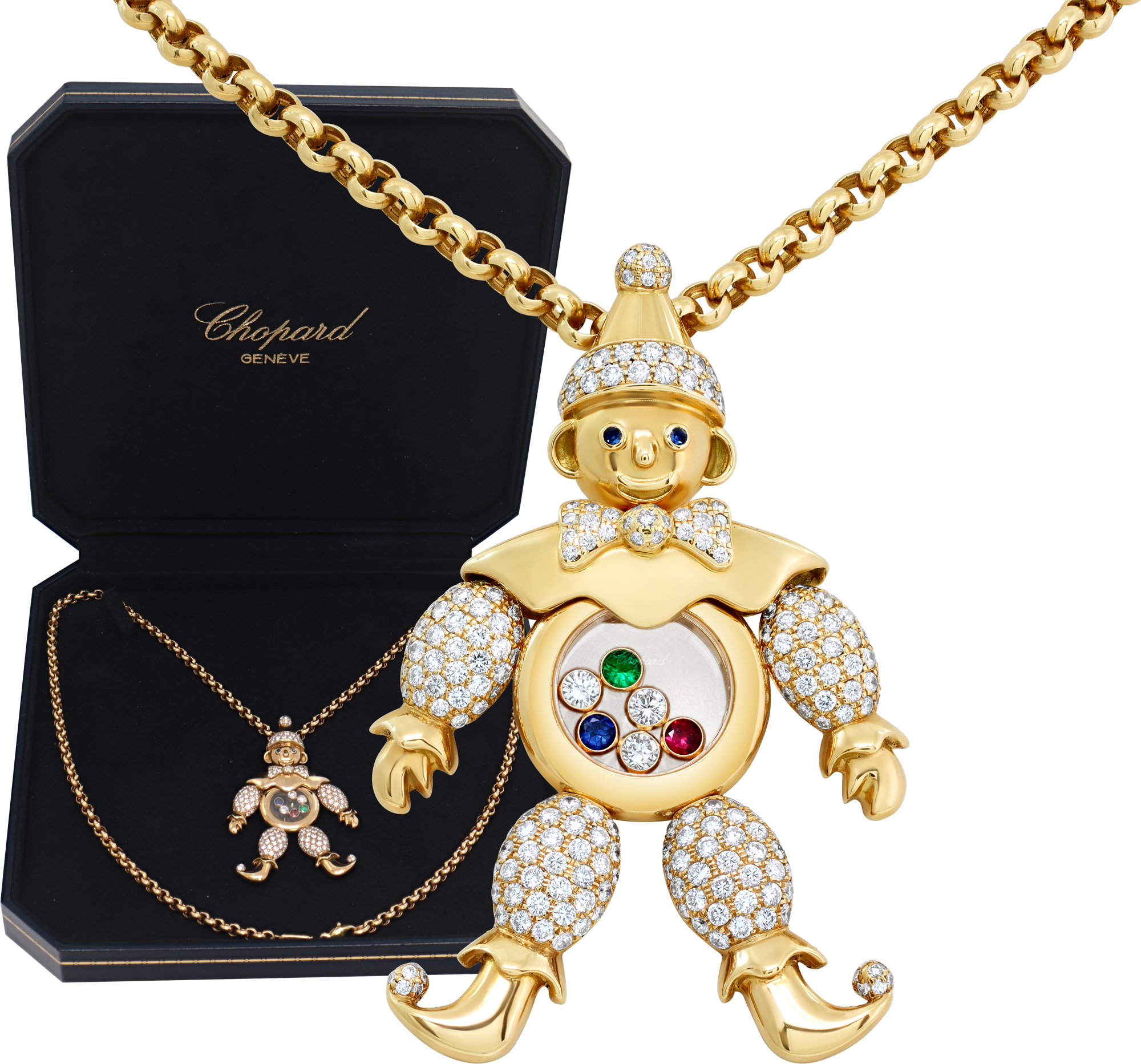 Chopard Happy Clown Pendant with diamonds in 18k S521581
