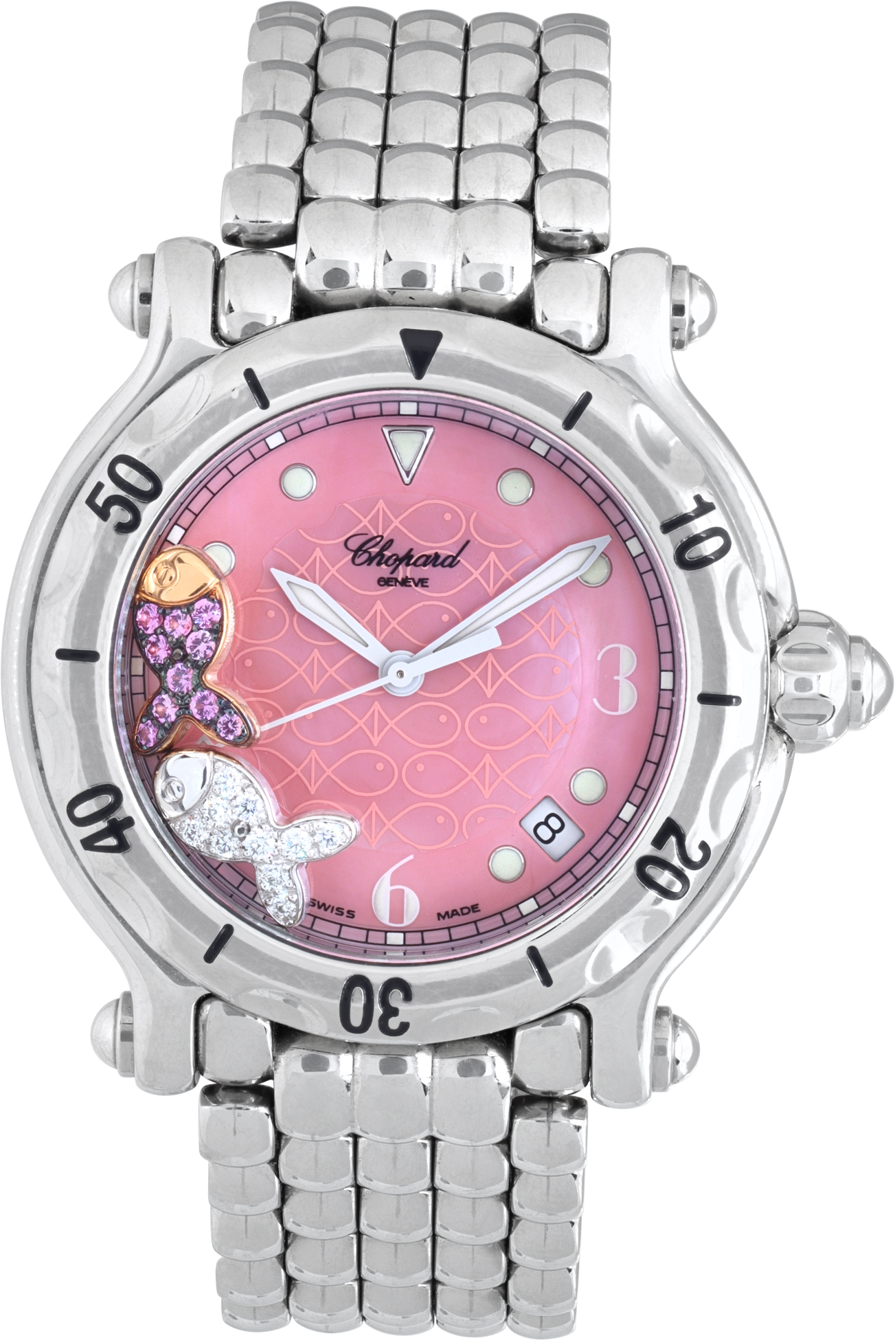 Preowned Chopard Happy Sport 288347-3013 Stainless Steel