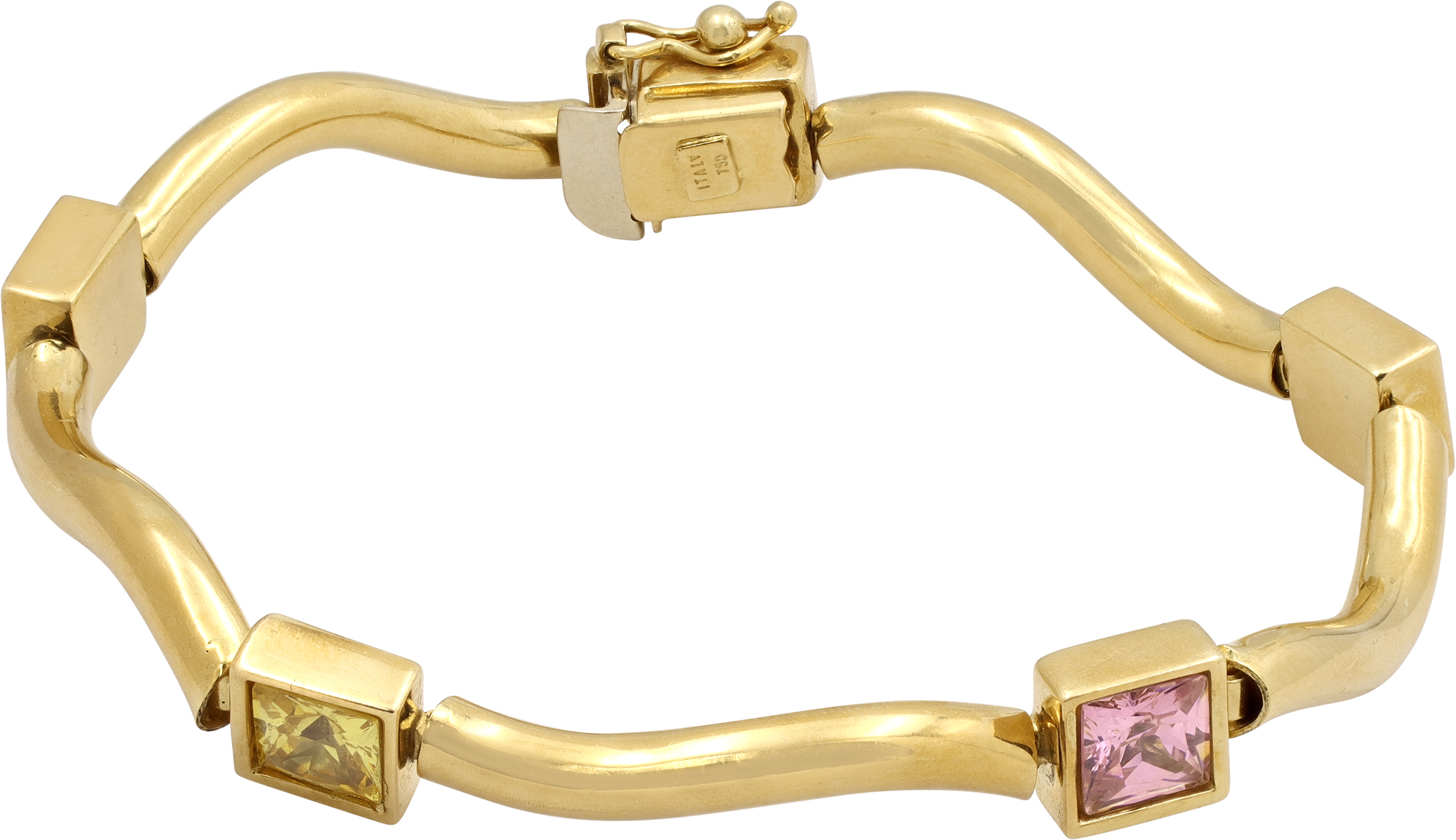 Citrine, Topaz. Sapphire, Amethyst bracelet in 18k Yellow Gold Citrine, Topaz. Sapphire, Amethyst bracelet in 18k Yellow Gold