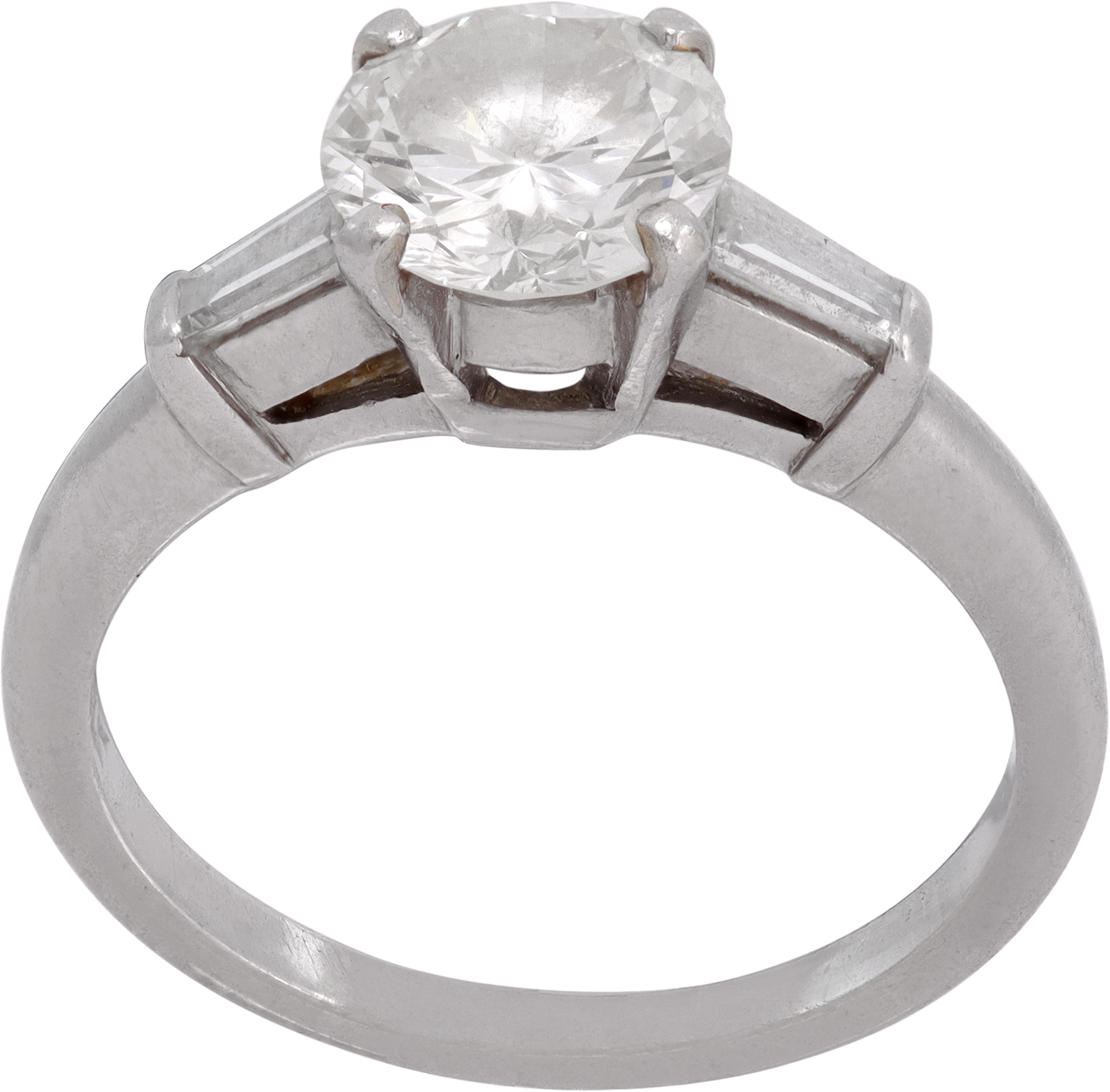 Classic Diamond Ring in platinum. Ring Size: 5 Classic Diamond Ring in platinum. Ring Size: 5
