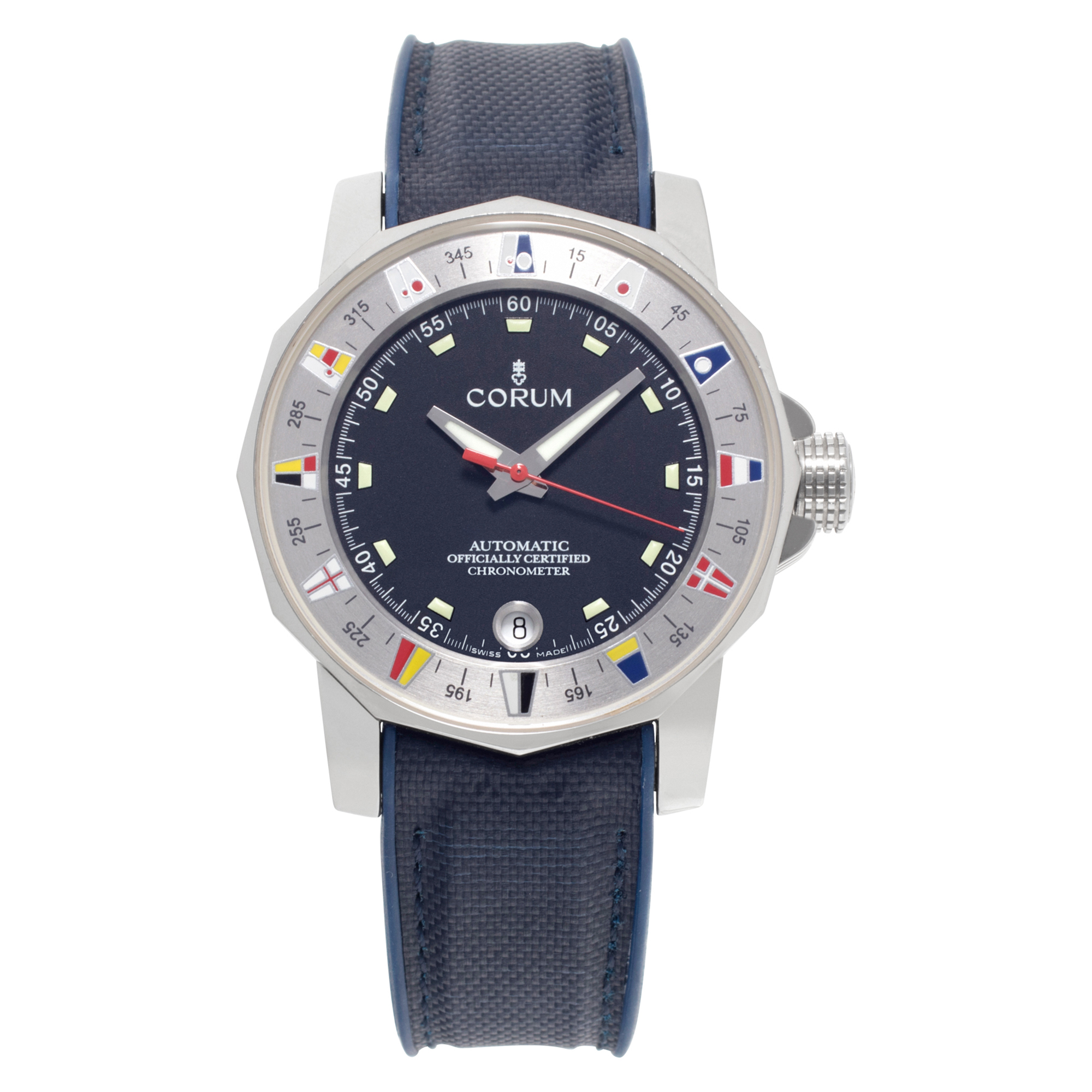 Corum Admirals Cup 982.530.20 Stainless Steel Black dial 38m