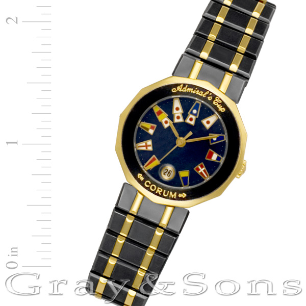 Used Corum Admirals Cup 3961031V52 18k & blue steel mm | Gray & Sons