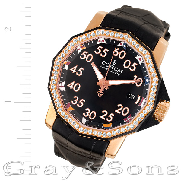 Used Corum Admirals Cup 01.0036 18k rose gold 40mm auto |