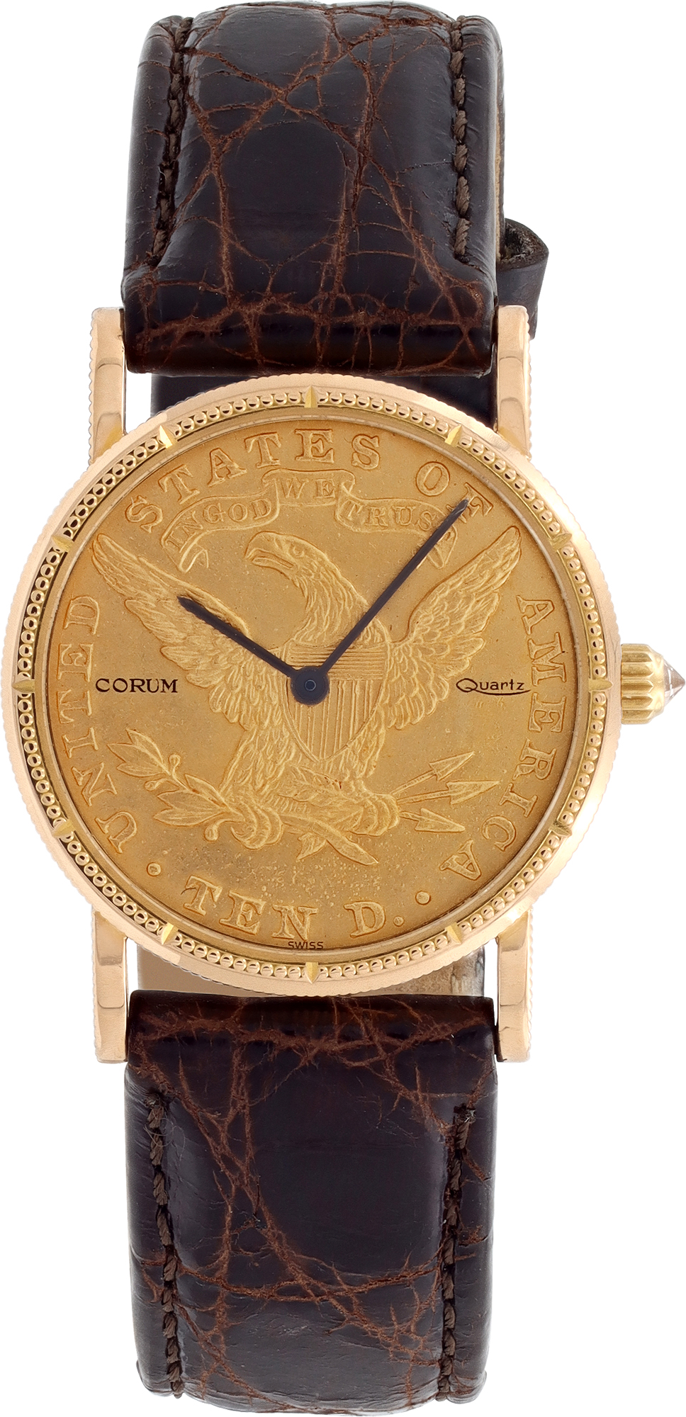 Used Corum $10 Coin 18k Gold dial 28mm Quartz watch | Gray & Sons