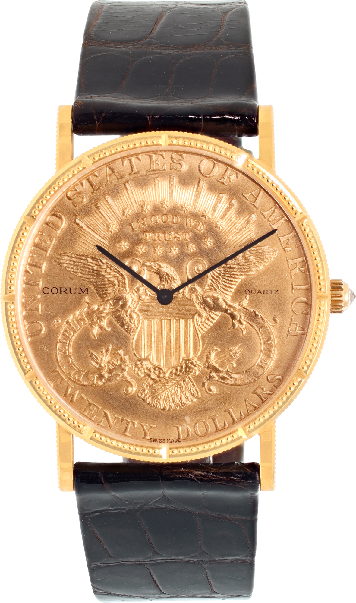 Pre-owned Corum $20 gold piece 4414556 18k 35mm Quartz | Gray & Sons