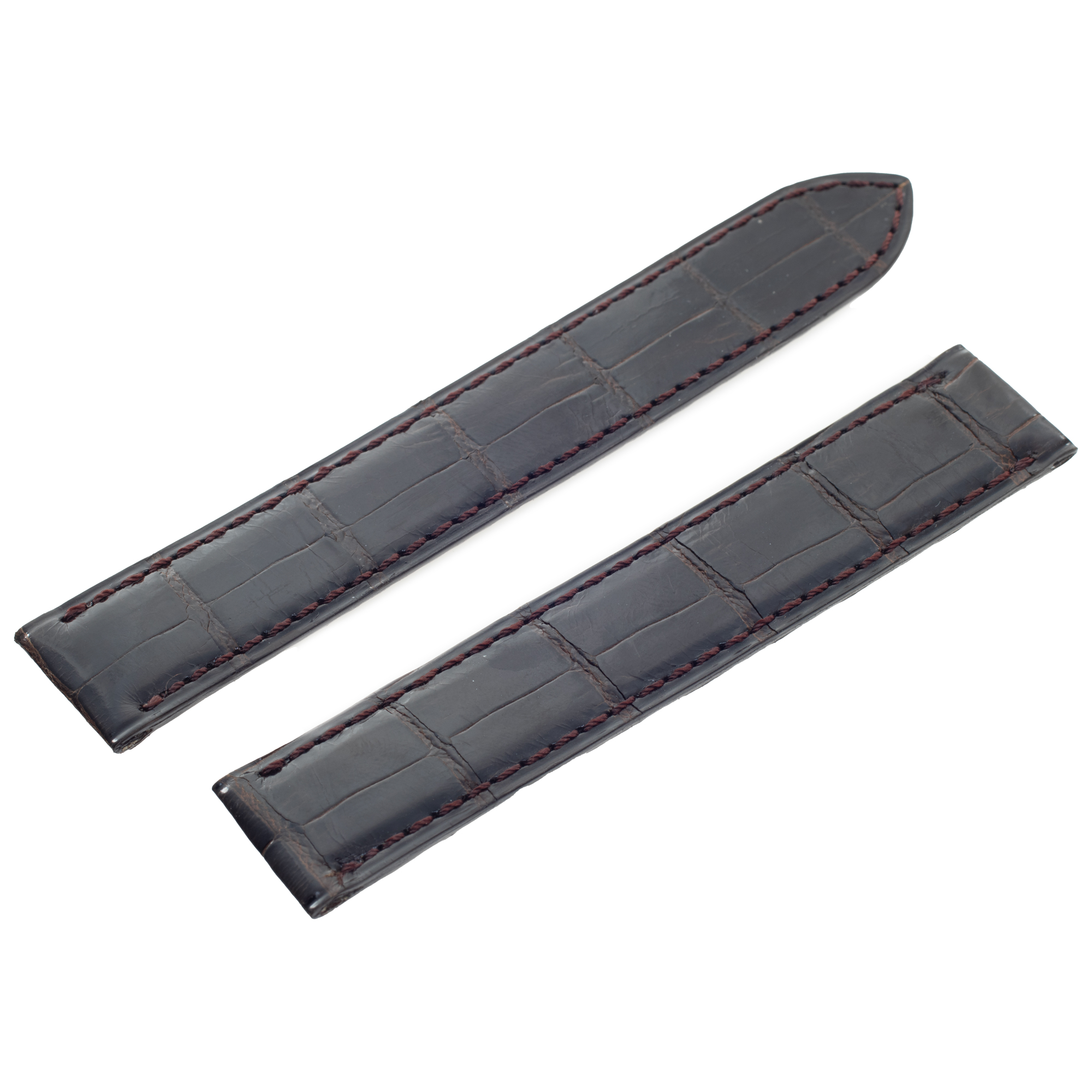 Dark Brown Cartier Alligator Strap (16mm by 16mm) | Gray & Sons