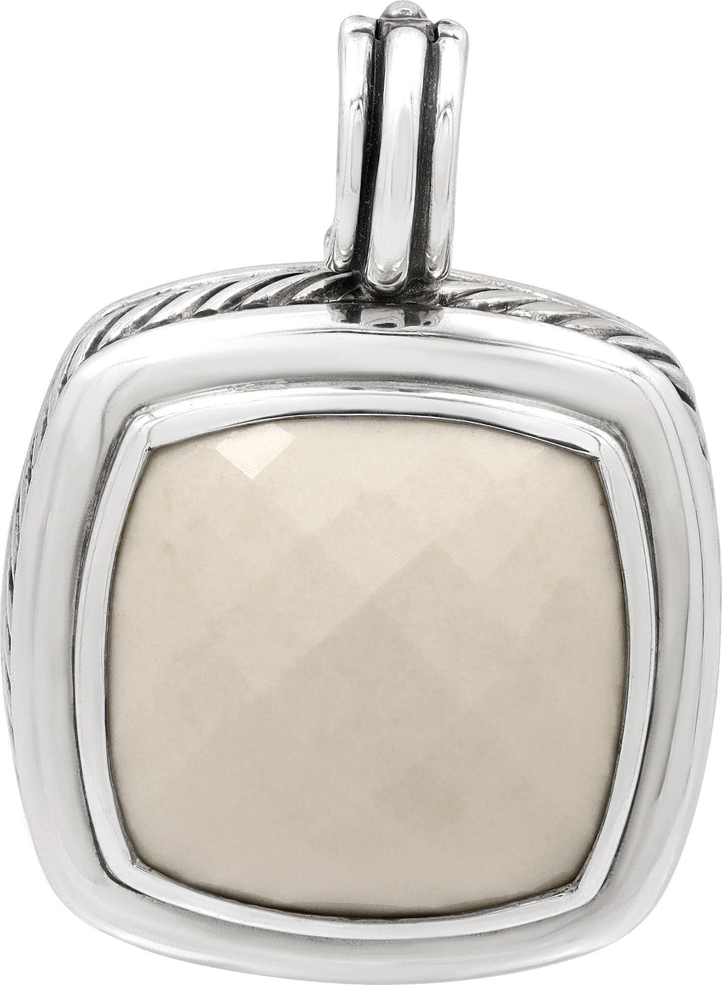 David Yurman Agate Alboin Enhancer Pendant In Sterling Silver