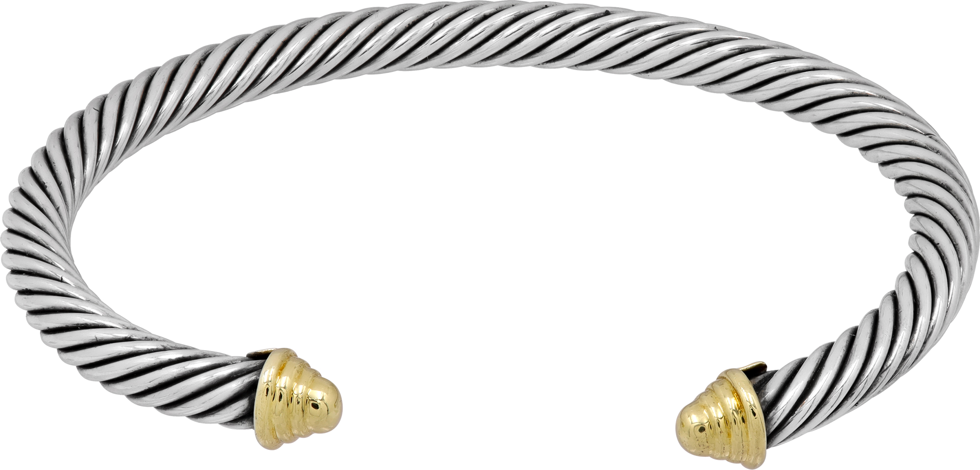 David Yurman Cable bracelet in sterling silver and 14k yellow gold 5mm