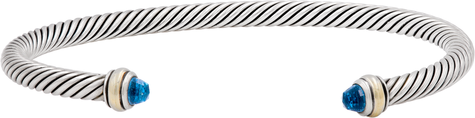 David Yurman Cable Flex bracelet in sterling silver and 14k yellow gold David Yurman Cable Flex bracelet in sterling silver and 14k yellow gold