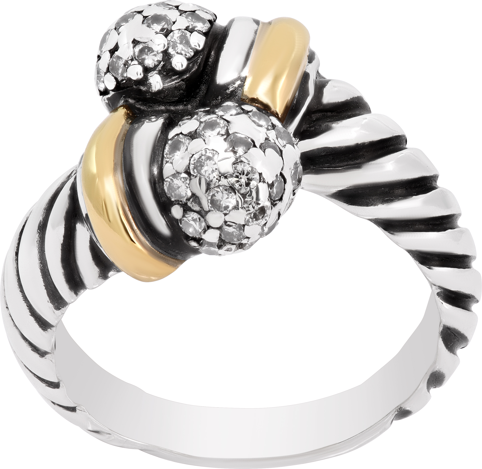 David Yurman ring with diamond accents David Yurman ring with diamond accents