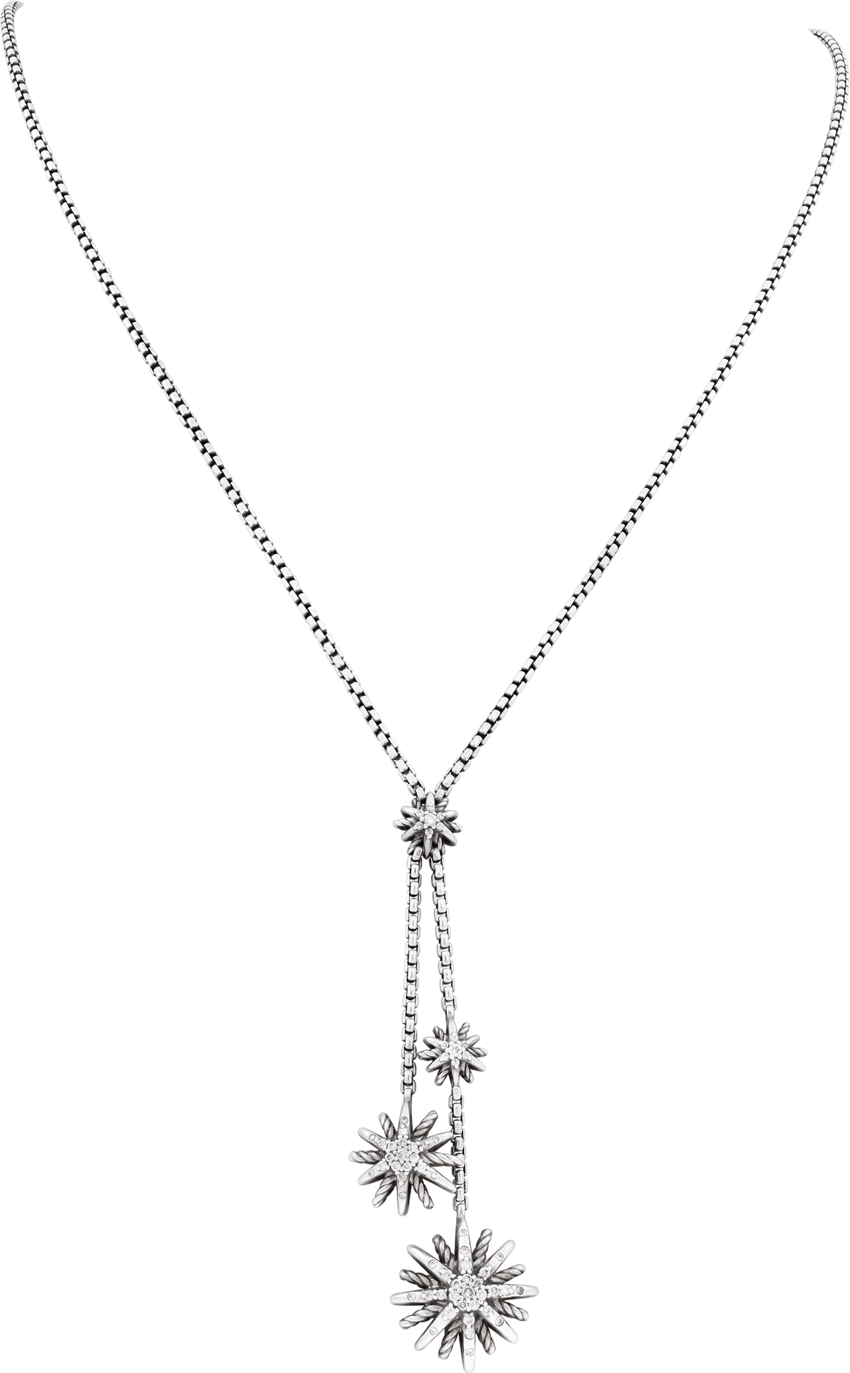 David Yurman Starburst diamond necklace in sterling silver
