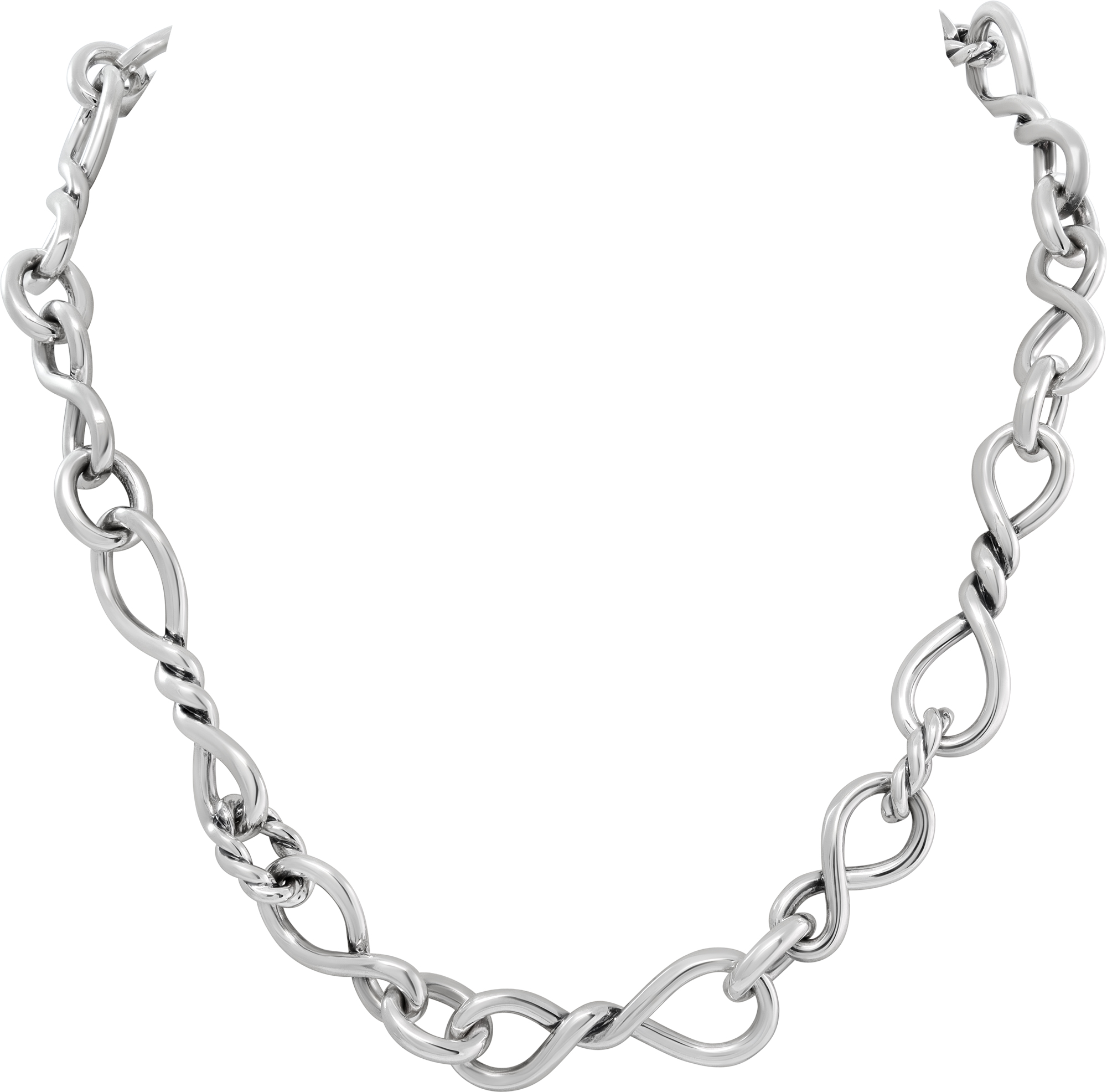 David Yurman Sterling Silver Twisted Link Continuance Necklace