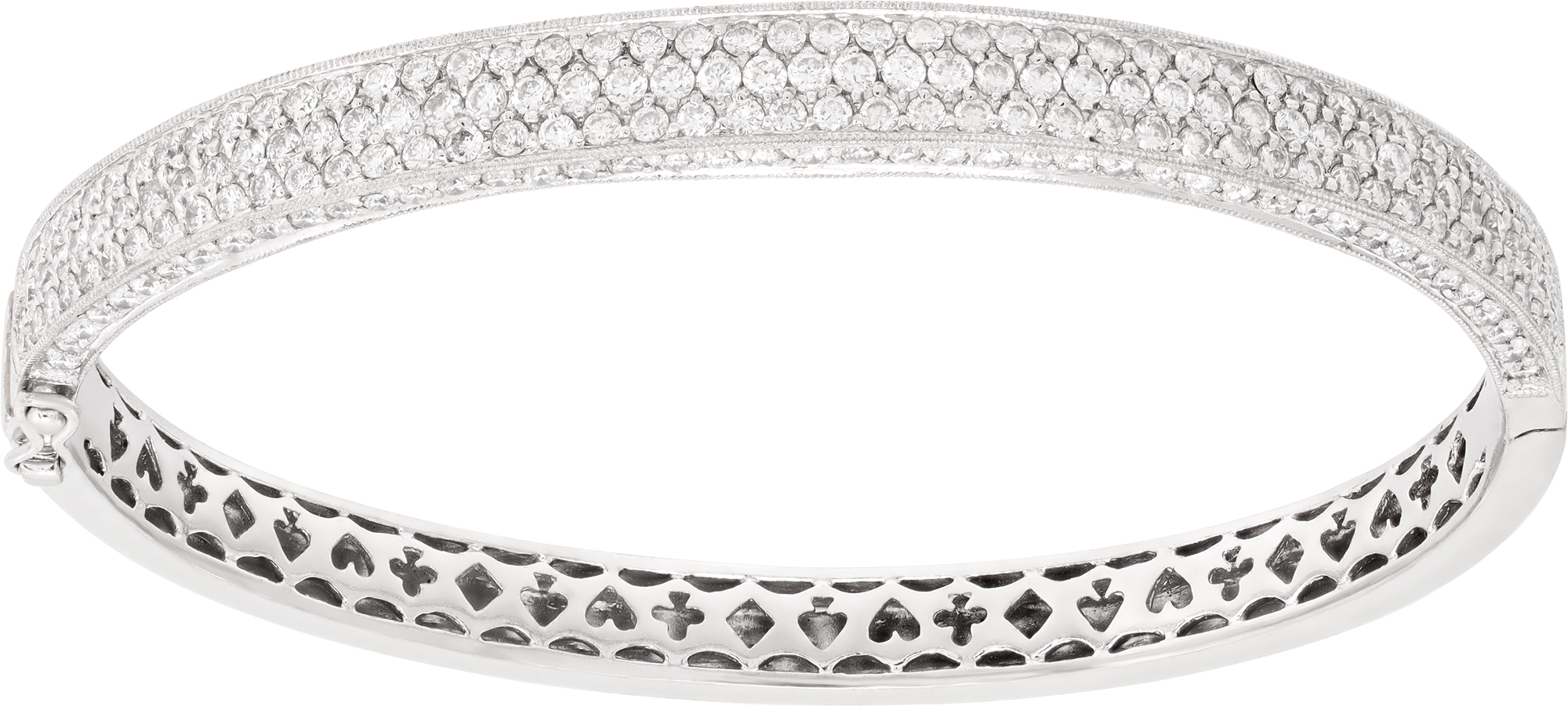 Diamond bangle in 18k white gold S521546