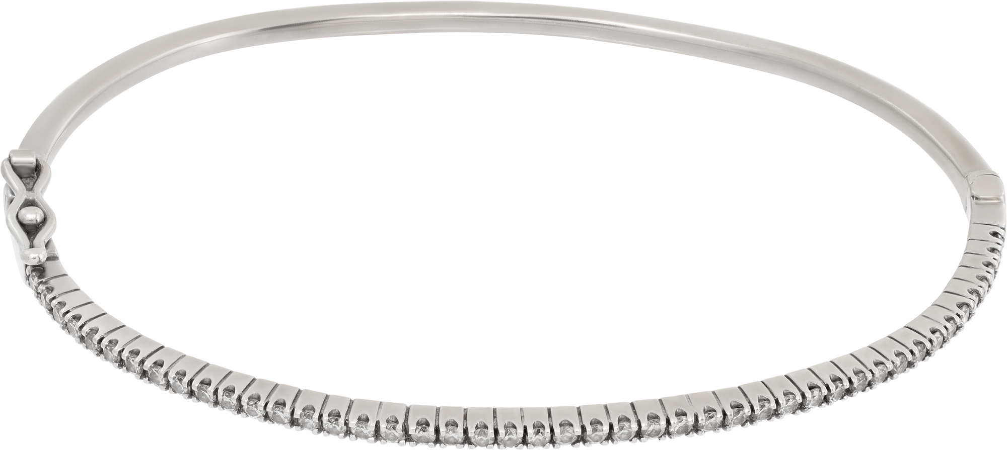 Diamond bangle in 18k white gold