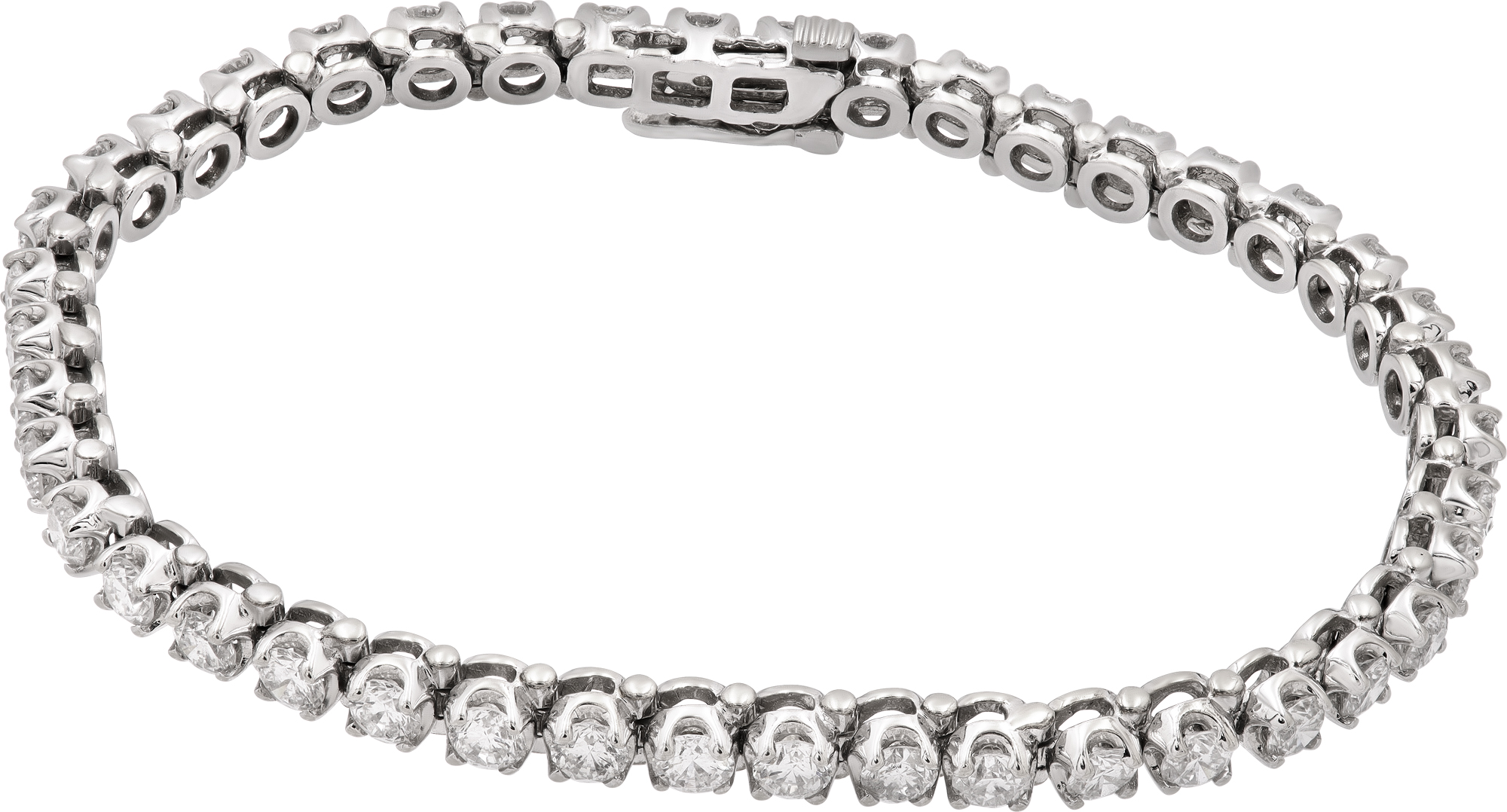 Diamond bracelet 6 carats in 14k white gold S522301