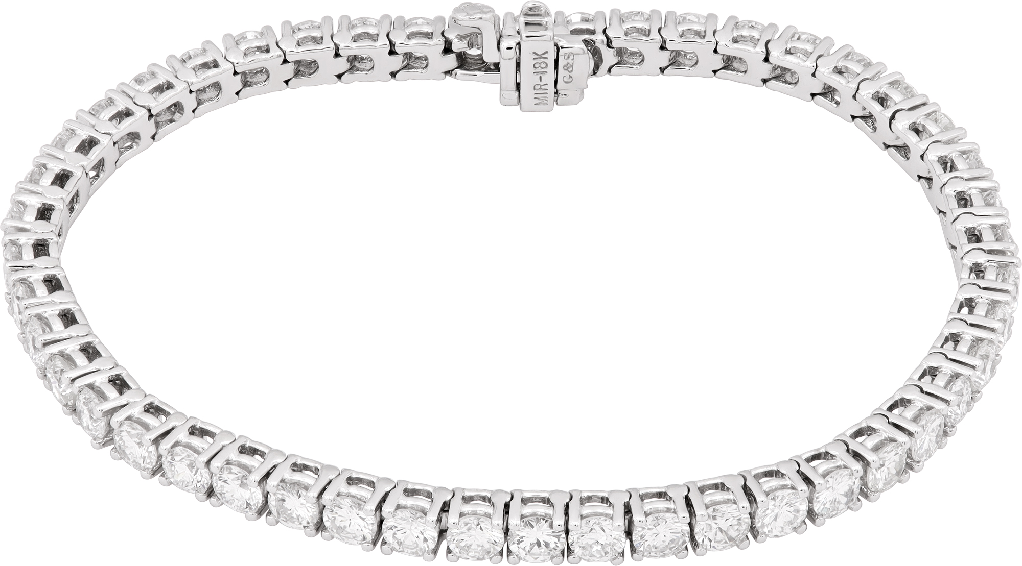 Diamond bracelet in 18k white gold with 7.60 carats in diamonds S522111