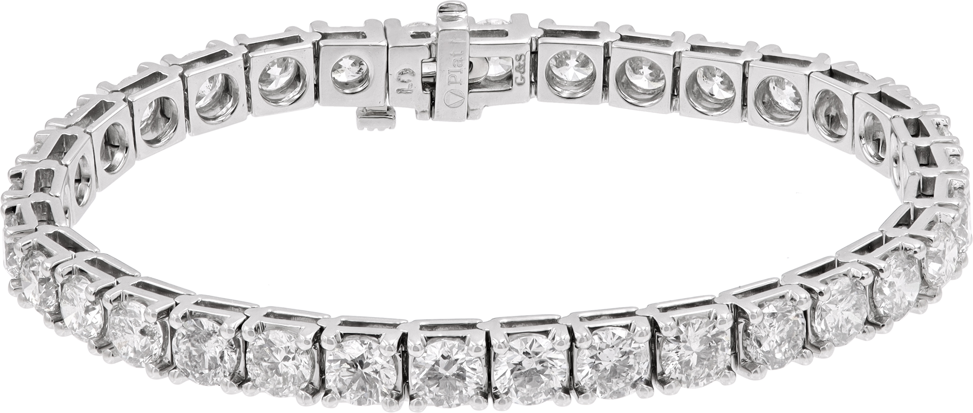 Diamond bracelet in platinum with 13.60 carats in diamonds