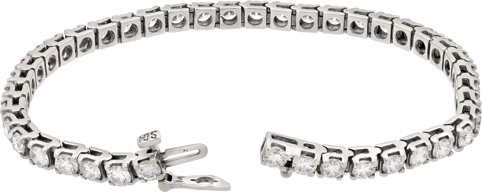 Diamond bracelet with over 6 carats in diamonds set in 14k white gold S522300