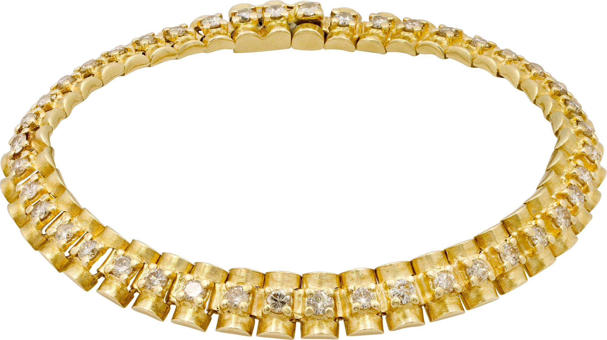 Diamond line bracelet in 14k yellow gold