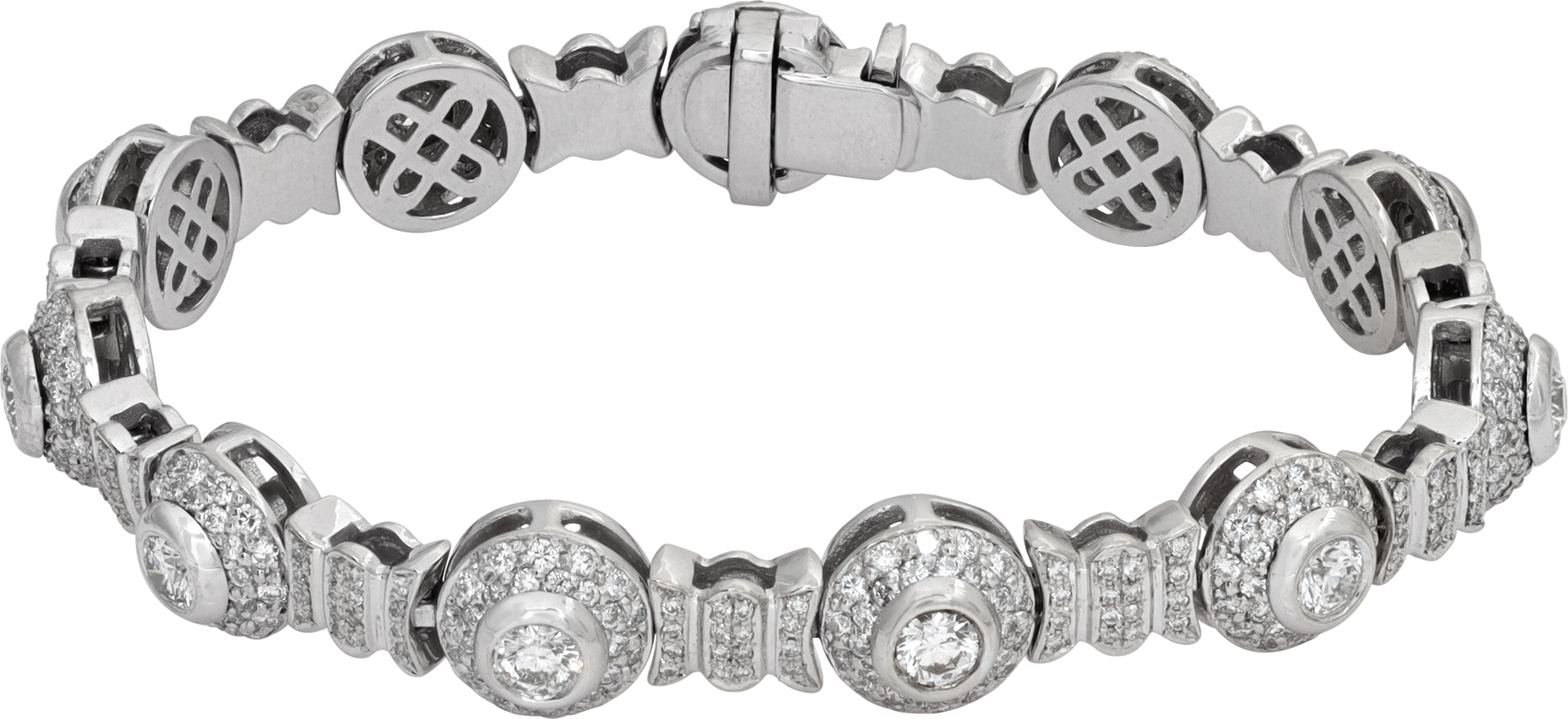 Diamond line bracelet in 18k white gold S520690