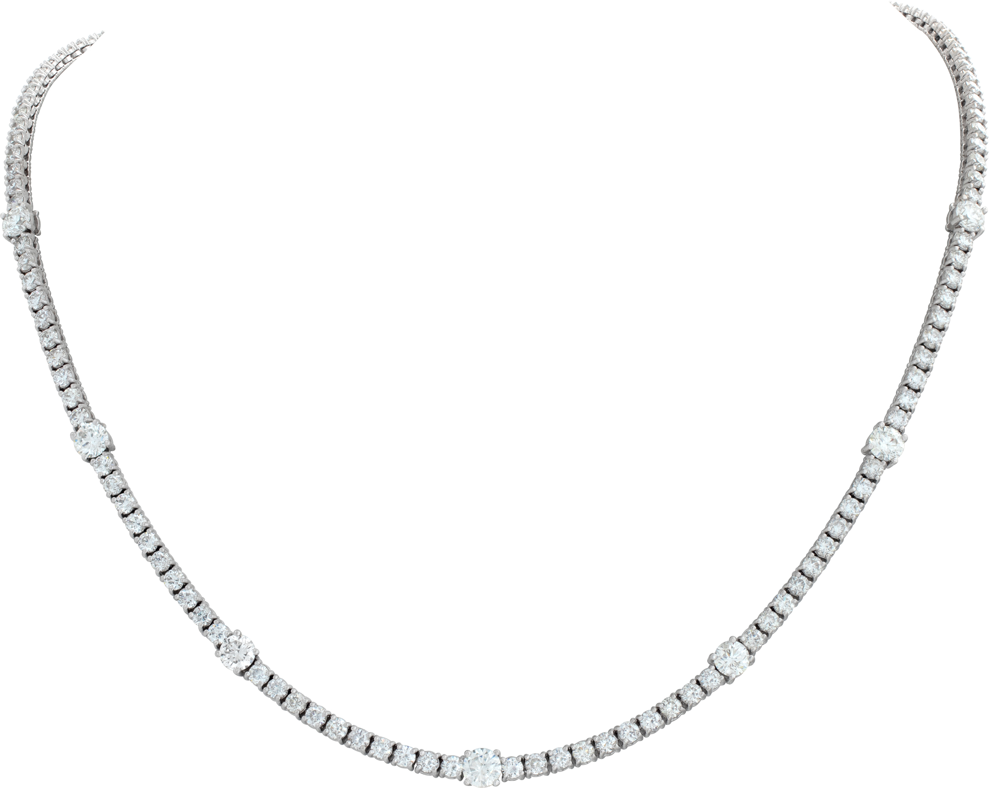 Diamond necklace in 18k white gold S522046