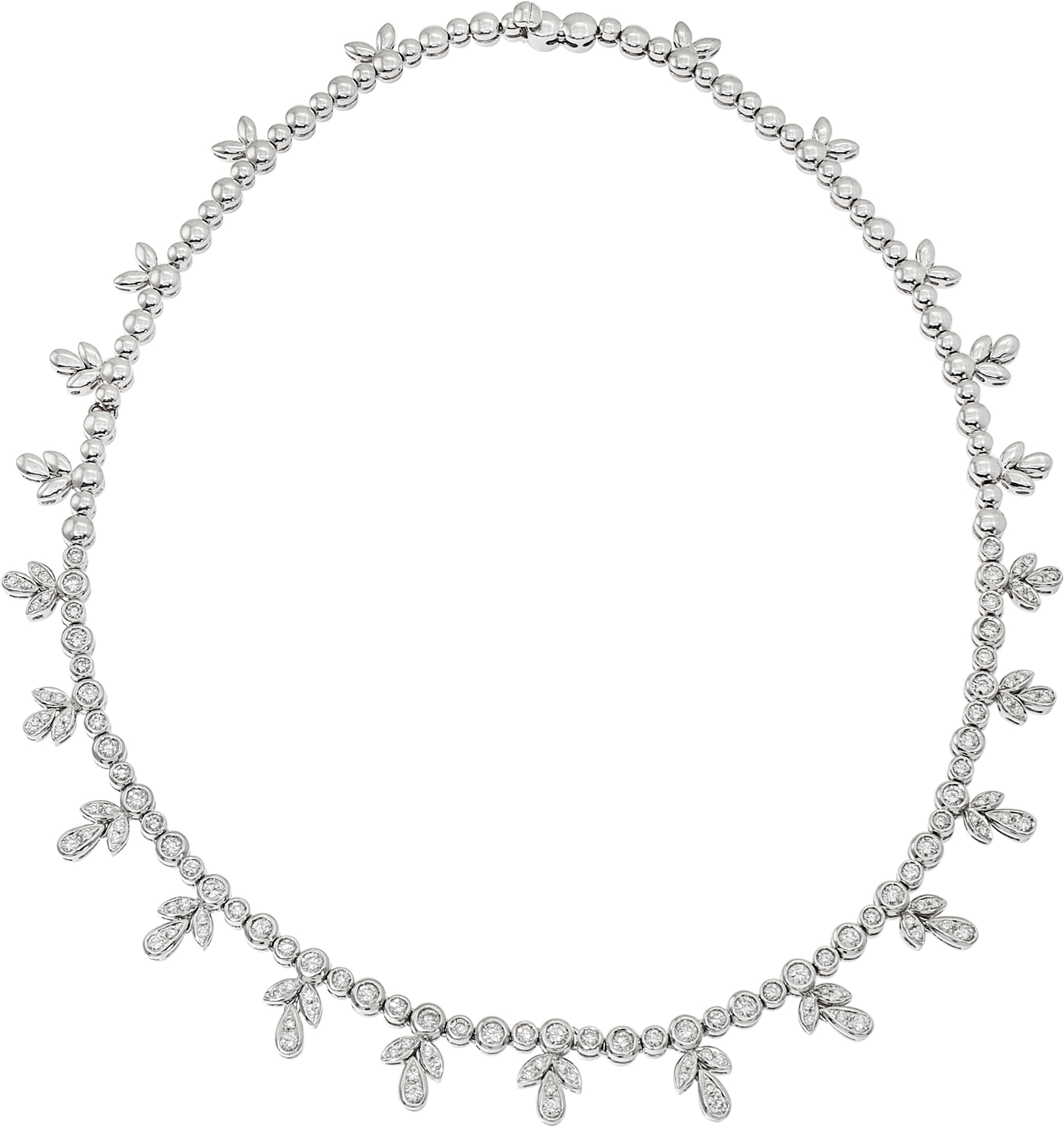 Diamond necklace in 18k white gold with approximately 4.83 carats in diamonds. S520675 