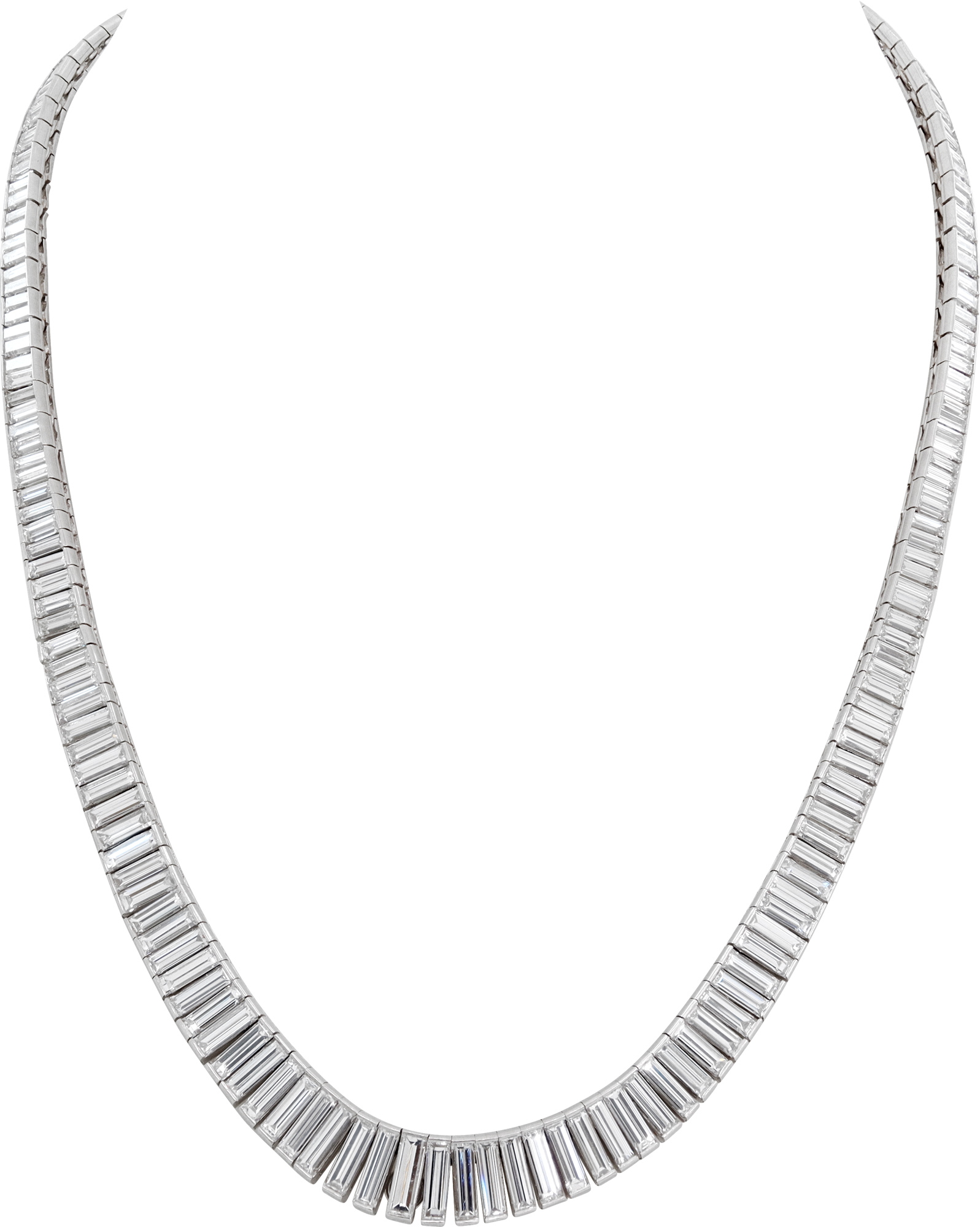 Diamond necklace in platinum approx. 20 carats in F-G color, VVS-VS clarity S521618