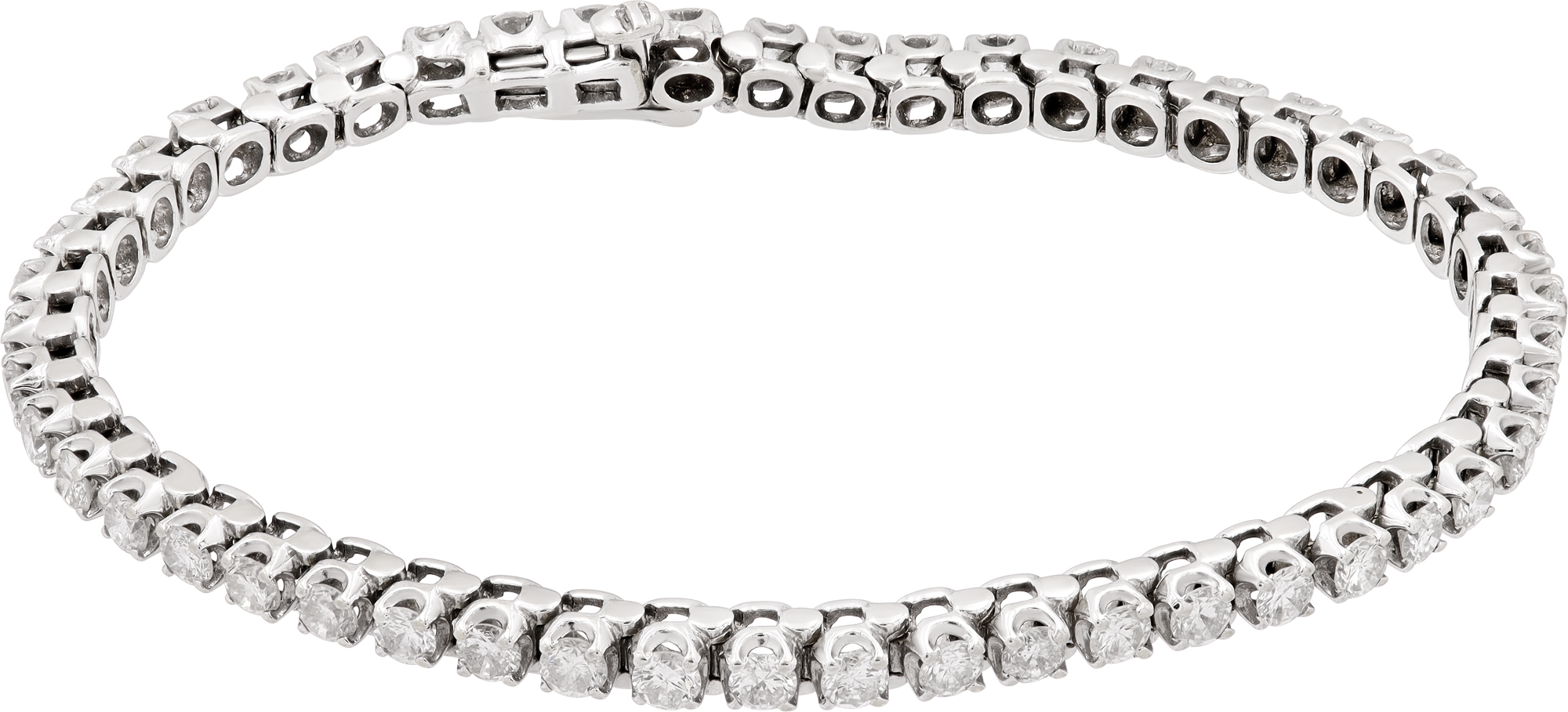Diamond tennis bracelet in 14k white gold
