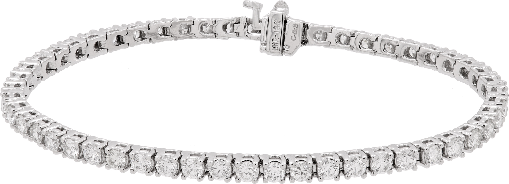 Diamond tennis bracelet in 18k white gold Diamond tennis bracelet in 18k white gold
