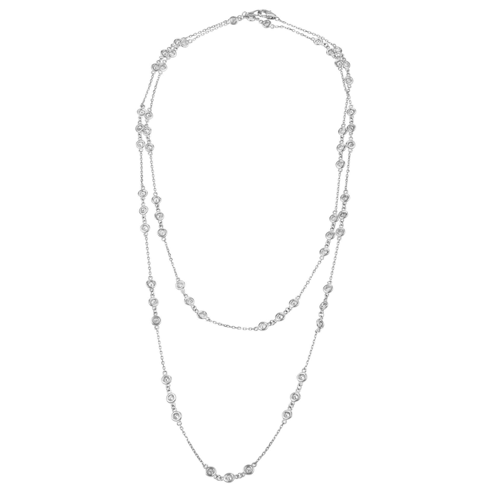 Diamonds by the yard in 18k white gold