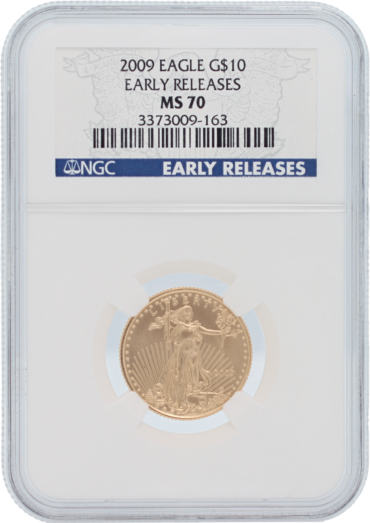 $10 American Eagle Gold Coin from 2009 1/4 troy oz of fine gold Uncirculated perfection $10 American Eagle Gold Coin from 2009 1/4 troy oz of fine gold Uncirculated perfection