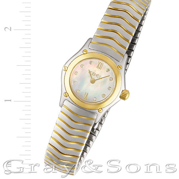 Used Ebel Classic Wave 1656F01 18k & steel 22mm Quartz | Gray & Sons