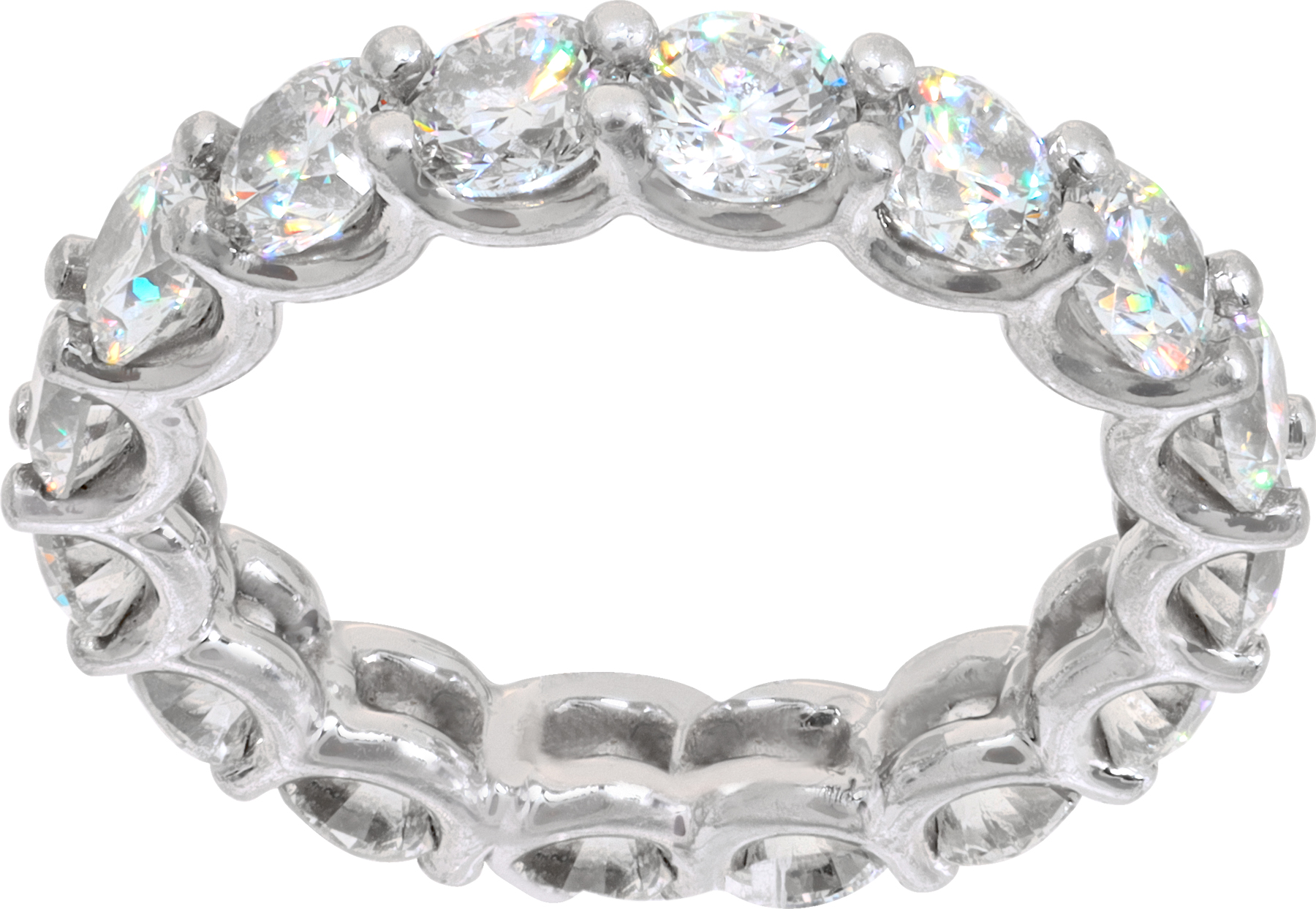 Eternity diamond band in platinum