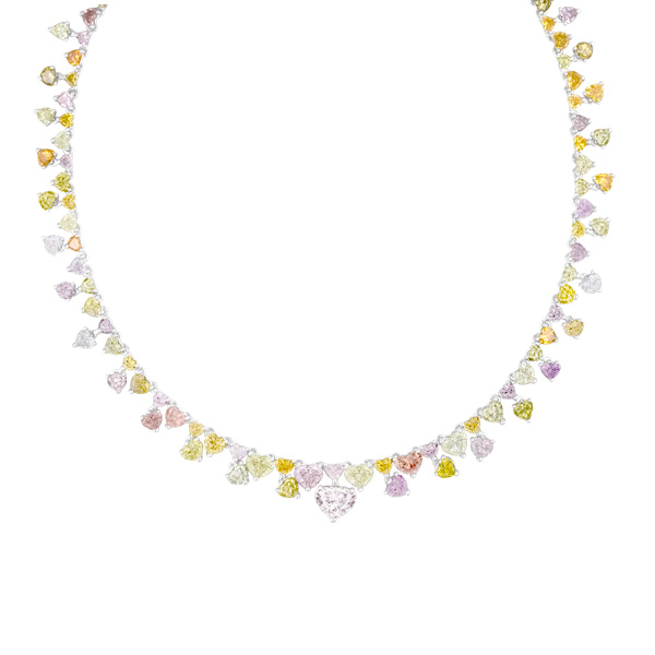 Fancy diamond necklace. 125 diamonds. Customer appraisal states 127 diamonds over 36 cts total.